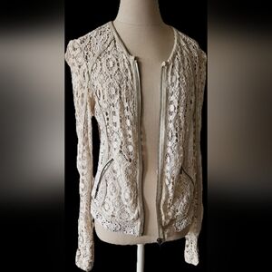Chelsea28 Crochet Lace Jacket